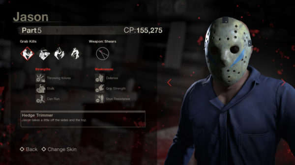 Friday The 13th: The Game — Jason V's Stats